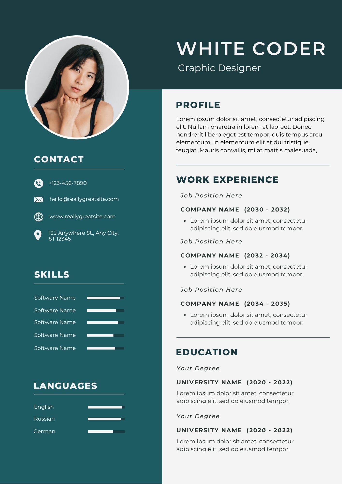 Creative CV Template Preview